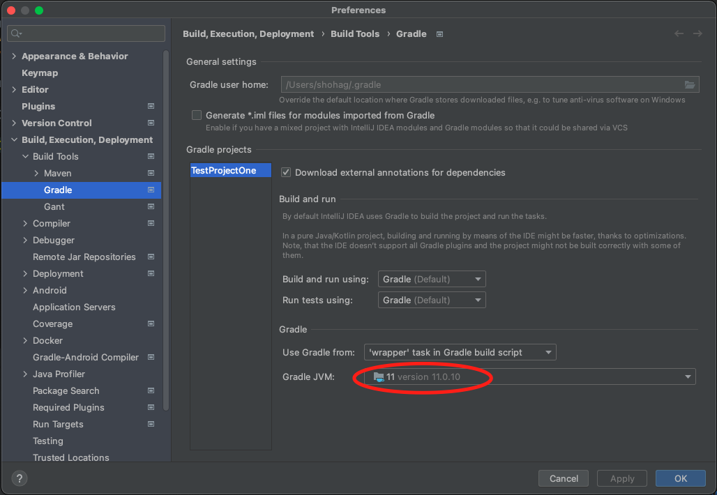 intellij groovy unsupported class file major version 61